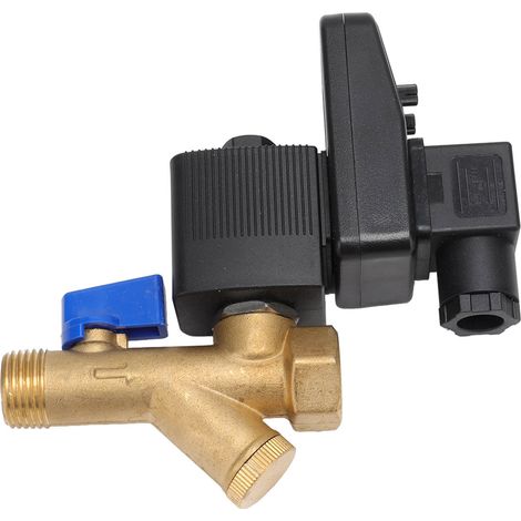 Électrovanne de purge DN15 G1/2 16bar Laiton Silencieux Purgeur Automatique pour Compresseur d'Air 24V DC (1/5)