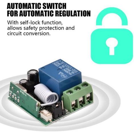 DC 12V Télécommande sans fil Relais Récepteur Émetteur Télécommande universelle Module de commutation et trans (1/4)