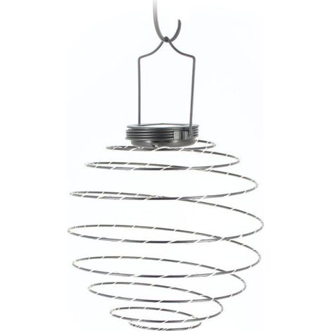 Xanlite – Lanterne solaire spirale IP44 – Métal noir – Autonomie 8h – Détecteur crépusculaire – Type d'alimentation solaire – SOLASN