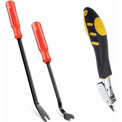 Polsterhefter, Nagelzieher, Klammerentferner, Klammerextraktor für Polsterarbeiten und Bauwesen, 3-teilig