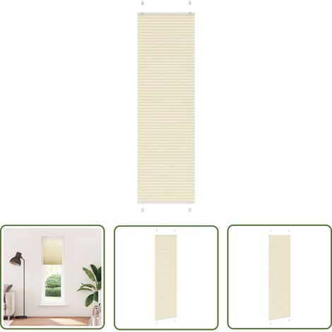 vidaXL Plissee Creme 65x200 cm Stoffbreite 64,4 cm Polyester (1/5)