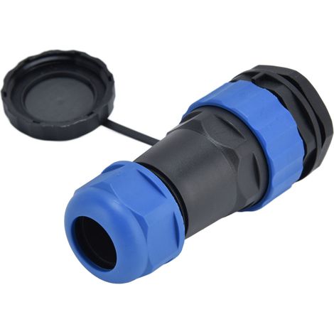 Connecteur électrique SP28 IP68 étanche, prise avion mâle-femelle 380V 25A, 5 broches, à souder avec écrou arrière, pour usage industriel et outdoor. (1/5)