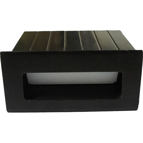 Aplique Led Exterior Empotrar Rectángulo Negro 3W 3000k IP54