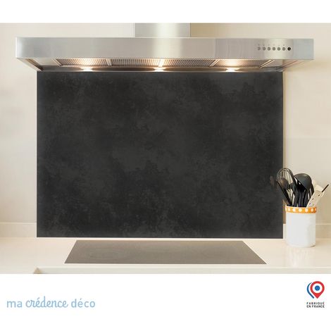 Fond de hotte : Béton ciré 2 - Alu composite - 60 cm - 45 cm