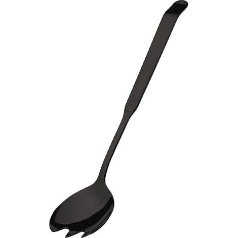 Petite fourchette à salade Couverts à salade Fourchette de service pour restauration et buffet Couverts de service Acier inoxydable 18/10 Satiné Noir Longueur : 23,7 cm (1/4)