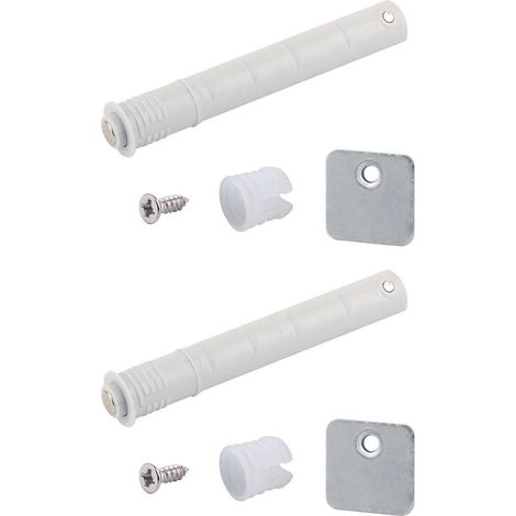 Cyclingcolors – Loqueteau magnétique pour meuble – 2x mécanisme d'ouverture sans poignée – En plastique gris – Pour portes et tiroirs