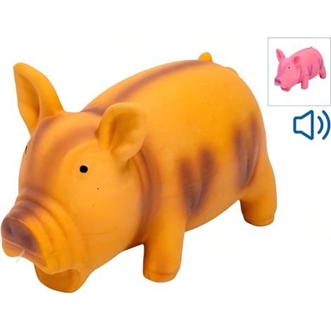 Jouet en latex en forme de cochon avec son pour chiens, anti-anxiété (1/4)