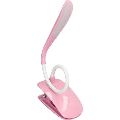 Lampe de bureau LED à pince, orientable à 360°, rechargeable par USB, pour bureau ou chambre (1/5)