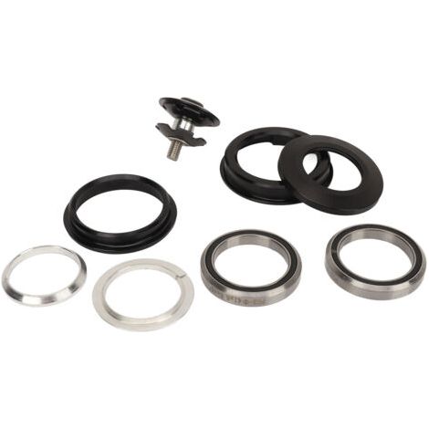 Kit d'entretoises et d'écrous étoiles pour jeu de direction de vélo en alliage d'aluminium, compatible avec pivot conique de 44 à 49,7 mm et fourche avant droite standard de 28,6 mm.