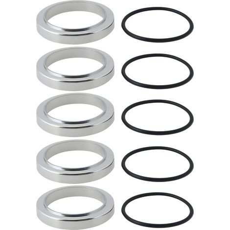 5pcs Basin Faucet Base Ring with ABS Seal Faucet Cap for Washbasin Taps OD 2 in ID 3.8 cm Height 0.8 cm Chrome (1/5)