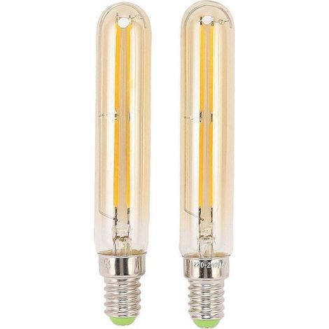 Lot de 2 ampoules LED tubulaires 4W E14 2300K T20x120 220-240V pour l'éclairage