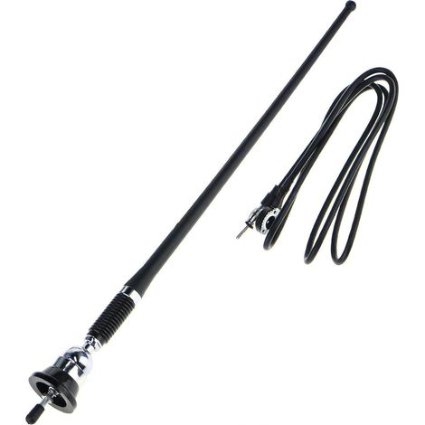16,9-Zoll-Auto-FM-AM-Radioantenne, flexible Mast-FMAM-Radioantenne, universelle Auto-Stereo-AM-FM-Kotflügelmontage-Signalantenne mit Antennenverlängerungskabel