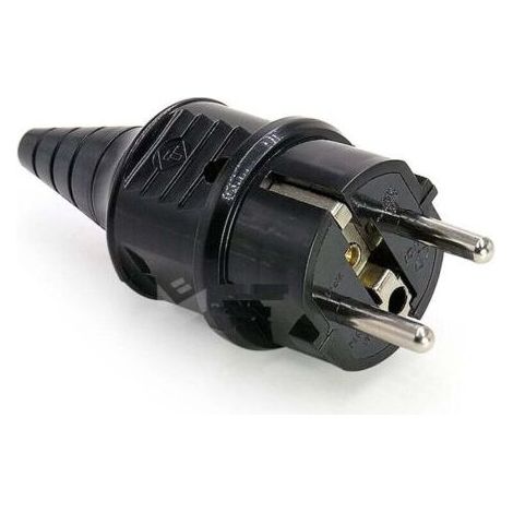 Prise electrique male Fiche electrique 250V 16A Prises Males pour Câble 6 - 16mm Protection IP44 Adaptée à Intérieur Fiches de Rechange Noir 2 Pièces (1/4)