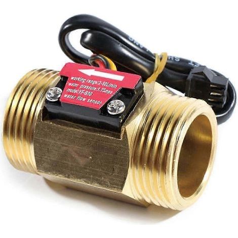 Interrupteur de débit d'eau en laiton de qualité supérieure, capteur de débit d'eau de 1 pouce, 2-50 l/min (1/4)