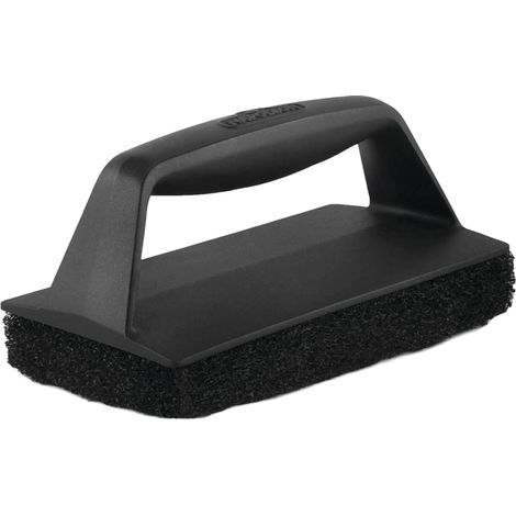 Napoleon – Brosse abrasive pour grille de barbecue – Nettoyage en douceur des grilles en fonte émaillée – Poignée ergonomique pour zones difficiles d'accès