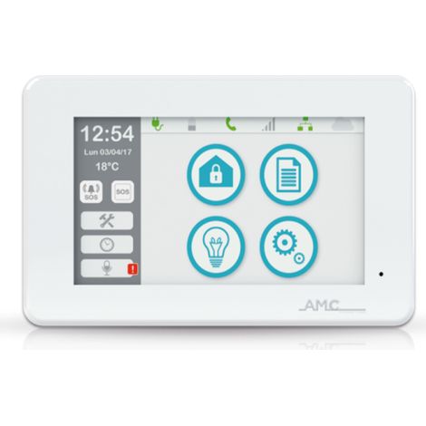 Teclado táctil UNIKA, pantalla TFT de 5 pulgadas de alta resolución (480 x 272) con lector RFID/NFC integrado