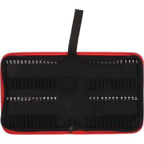 Pochette Oxford 55 Pièces Poignée, Organisateur Compact pour Embouts de Visseuse, Sacoche de Rangement en Tissu Résistant, Utilisation pour Atelier et Bricolage (1/5)
