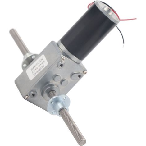Motoréducteur à vis sans fin double arbre filetage M8 droit et gauche coaxial avec bride moteur 1280 rapport de réduction 290 (1/5)