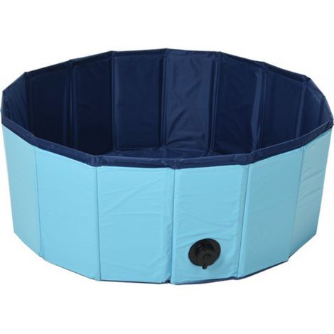 Paw Paradise : La piscine idéale pour les petits compagnons à quatre pattes Piscine pour chien 80 x 30 cm bleue et rouge (1/3)