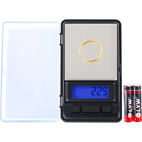 Balance de Precision 500g/0.01g, Mini Balance de Poche Balance de Cuisine, 5 Unités/Fonction de Tare, Petite Balance pour Bijoux, Or, Matières Médicinales, Ingrédients (1/3)