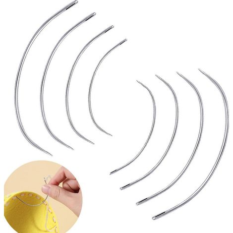 8er Set Gebogene Nähnadeln für Leder, Teppich & Polster – Robust & Vielseitig