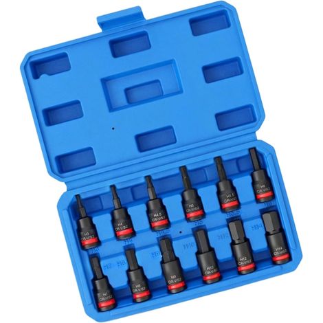 Jeu de douilles hexagonales professionnelles universelles pour outils électriques et clés à main Outil d'entretien automobile 3/8" (1/5)