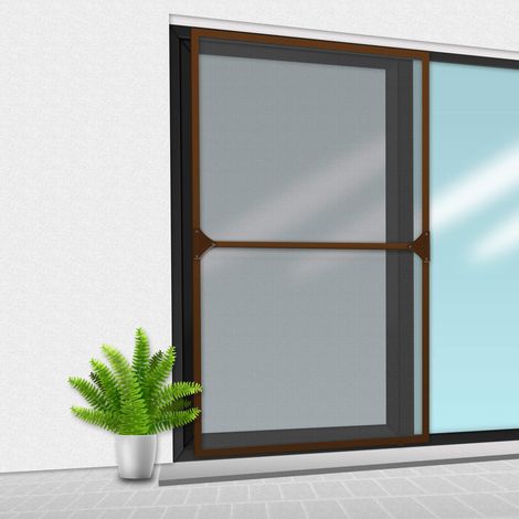 Porte moustiquaire de fenêtre 150x220 cm – Profilés en aluminium laqué – Barrière efficace contre les insectes – Installation simple – Confortex