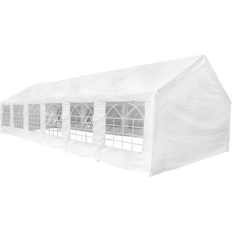 Toile de tente sans armature Blanche 12 x 6 mètres PE (1/5)