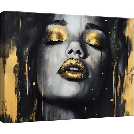Peinture Murale sur toile femme glamour pour chambre salon cuisine 40x30 (1/3)
