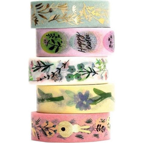 Ruban adhésif de masquage - Rico Design - Pâques - 1,5 cm x 10 m - Multicolore - Lot de 5 (1/4)