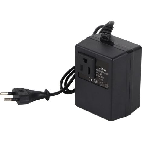 Reiseadapter mit Spannungswandler, Universalstecker, maximal 200 W (1/5)