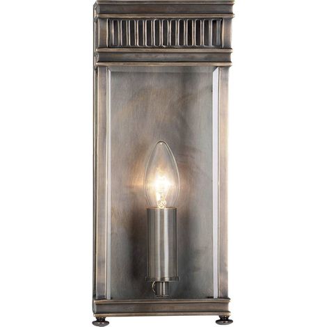 Elstead Holborn - Mezza Lanterna 1 Luce da Esterno Piccola Parete Bronzo Scuro Chiaro IP44, E14 (1/5)