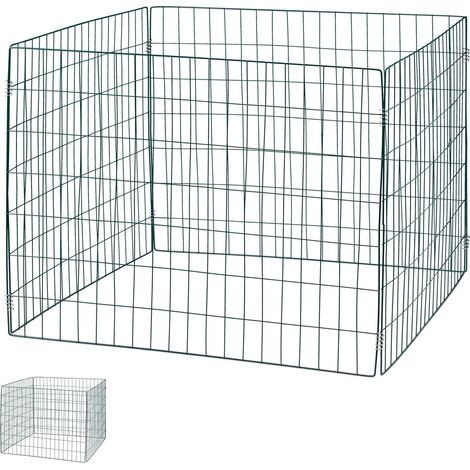 Relaxdays Metal Compost Bin, Set of 2, Wire Composter, Garden Waste, HWD: 70 x 90 x 90 cm, 560 Litres, Steel, Green (1/5)
