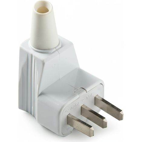 WEBMATEL Enchufe Macho para para Hornos, Microondas y Placas Vitrocerámicas  Clavija para Cocina TT  25A  2P+T  250V  IP20  Potencia 6000W  Blanco 