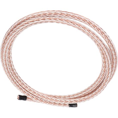 Câble d'interconnexion RCA en cuivre OCC 16 conducteurs, fil nu haute fidélité pour haut-parleurs, amplificateur CD, 2 m (6,5 pi) (1/5)