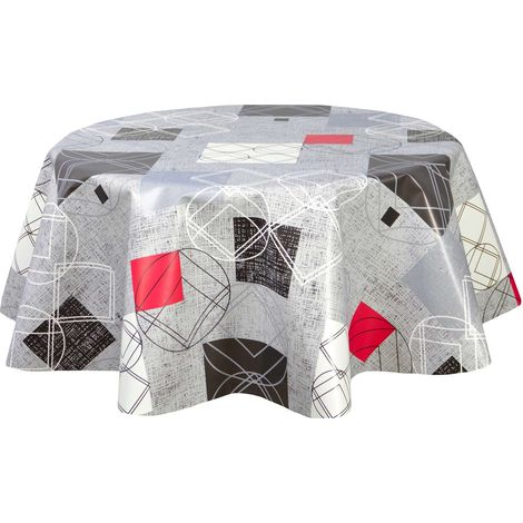 Nappe ronde en toile cirée 150 cm – PVC 89% – Résistante aux tâches et facile à nettoyer – Épaisseur 180 microns – CPM