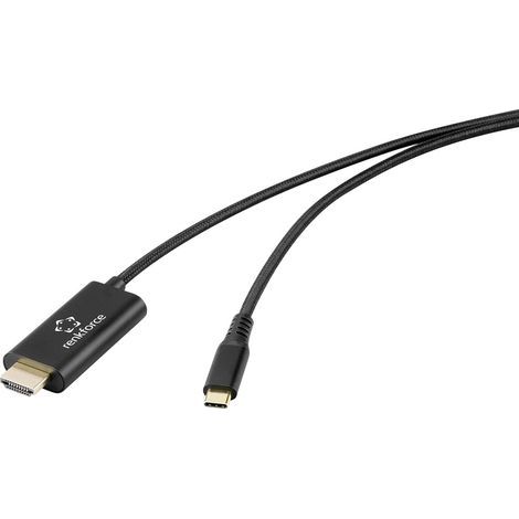 Câble de raccordement Renkforce USB-C® / HDMI USB-C® mâle, Fiche mâle HDMI-A, USB-C® femelle 2.00 m (1/4)