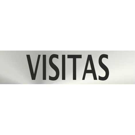 Señal Informativa Visitas, de Acero Inoxidable de 0'8mm 50 x 200 mm SEKURECO (1/2)