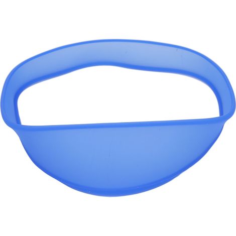 Guide de coupe de cheveux lavable en silicone, modèle de coupe pour nuque, améliore l'efficacité, usage domestique, bleu. (1/5)