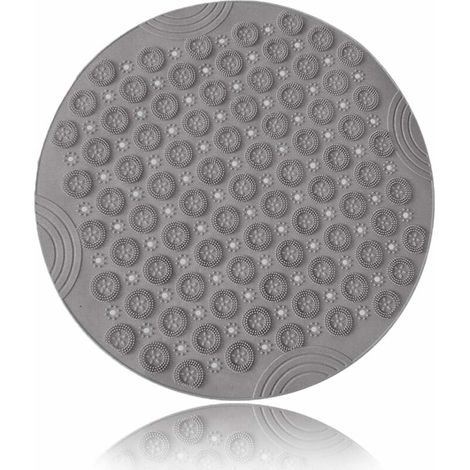 Bath Mat Non-Slip, Round Shape Shower Mats Mildew Resistant PVC Bathtub Mats with Suction Cups, Antibacterial Durable Mildew Resistant Foot Massage Mat for Bathroom -55 CM.DIA (1/5)