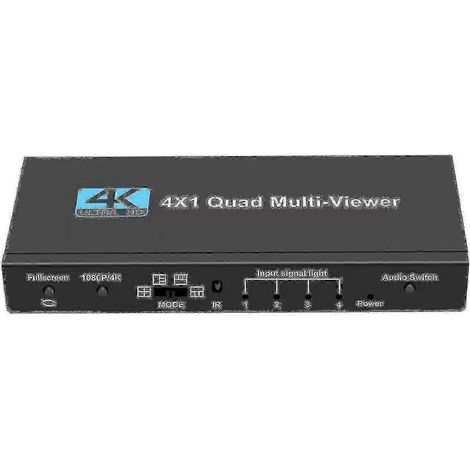 Répartiteur multi-écrans HDMI 4K 4x1, répartiteur quatre écrans, commutateur HDMI 4 en 1 (1/4)