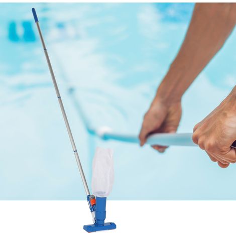 Tragbare Unterwasser-Reinigungsdüse mit 4 Stangensegmenten für Spa, Pool und Springbrunnen (EU-Stecker) – Komplettset mit Auffangbeutel und Zubehör (1/5)