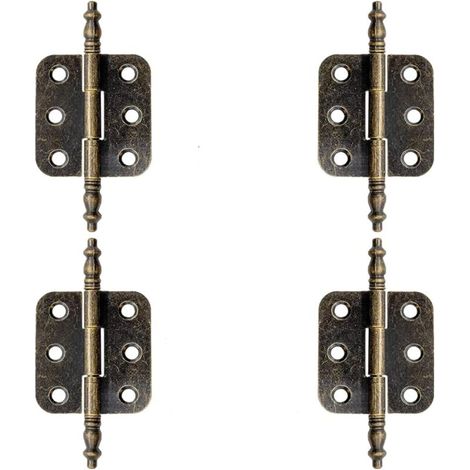4 PCS Charnière Laiton Antique Charnière Plate Vintage 70 35mm Charniere Porte Placard Vintage Charnières Pliantes en Bronze (1/4)