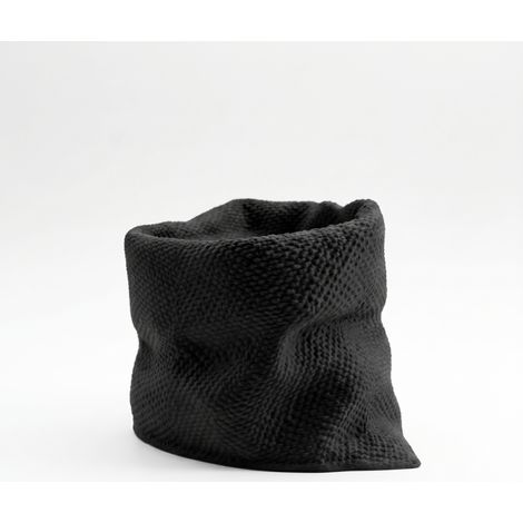 Vaso per piante moderno nero in stile sacco di iuta