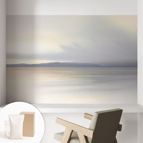 Papier peint intissé avec imprimé installation simple qualité excellente sans désordre - Colle incluse gratuite Paysage harmonieux 104x70 cm (1/5)