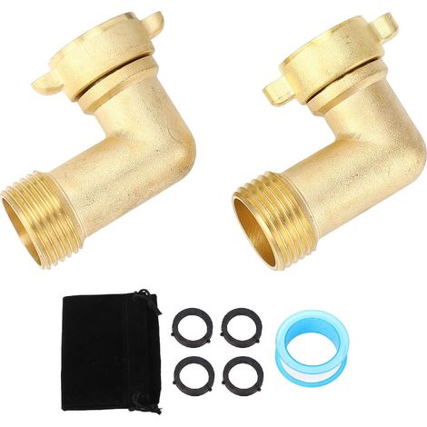 Coude de tuyau d'eau pour camping-car, gain de place, adaptateur de boisson robuste, connecteur pour camping-car, remorque, Marine, 90 degrés + (1/5)