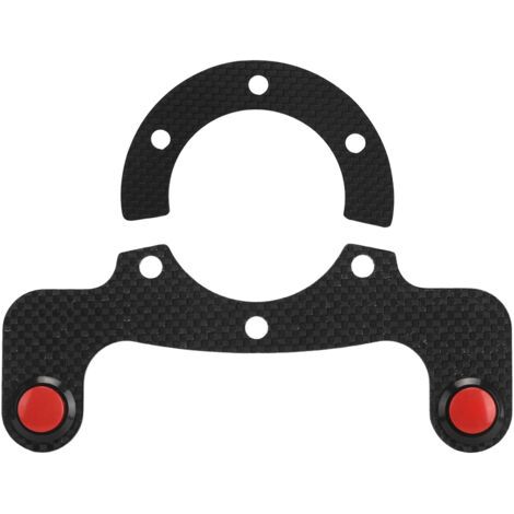 QORVA- Kits de boutons de klaxon externe en Fiber de carbone, pour volant MOMO/OMP/Nardi/Sparco, 6 boulons, double bouton