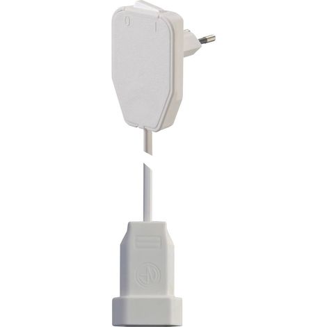 Gebro 104579 Alimentazione Prolunga Bianco 0.80 m H03VVH2-F 2X 0,75 mm² con interruttore intermedio