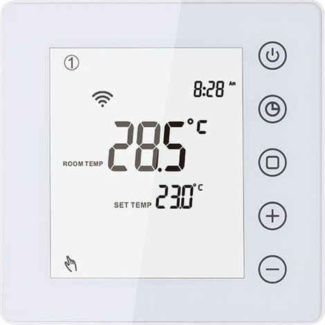 Jeffergarden Thermostat de chauffage électrique 16A SmartLife APP Control WiFi Room Écran tactile LCD Contrôleur de température intelligent numérique Semaine Programmable pour maison, école, bureau, h (1/5)