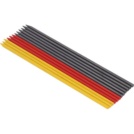 Lot de 12 crayons de charpentier en bois massif pour la construction, crayons de rechange pour machine à trous profonds de 2,8 mm pour les ouvriers de ligne, le marquage des planchers en bois, les arc (1/5)
